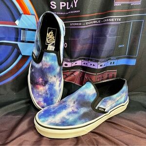 Vans Galaxy Print Slip-On Skate Sneakers Men’s 6.5 Women’s 8.0